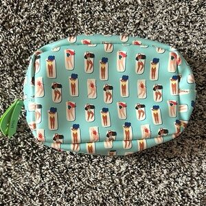 Cath Kidston Blue Cosmetic Bag with Colorful Print